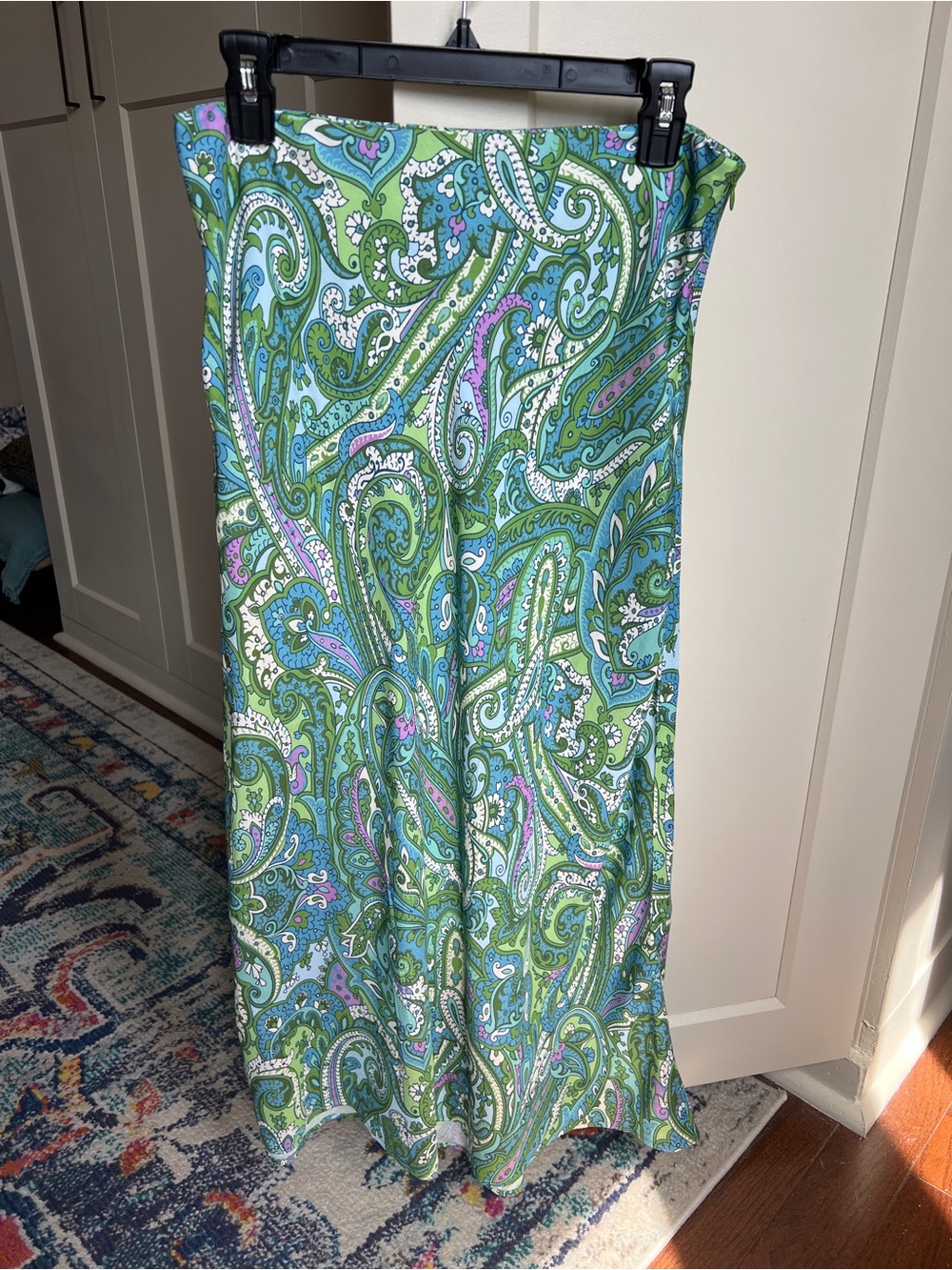 J.McLaughlin Adelyn Silk Blend Paisley Midi Skirt size 8